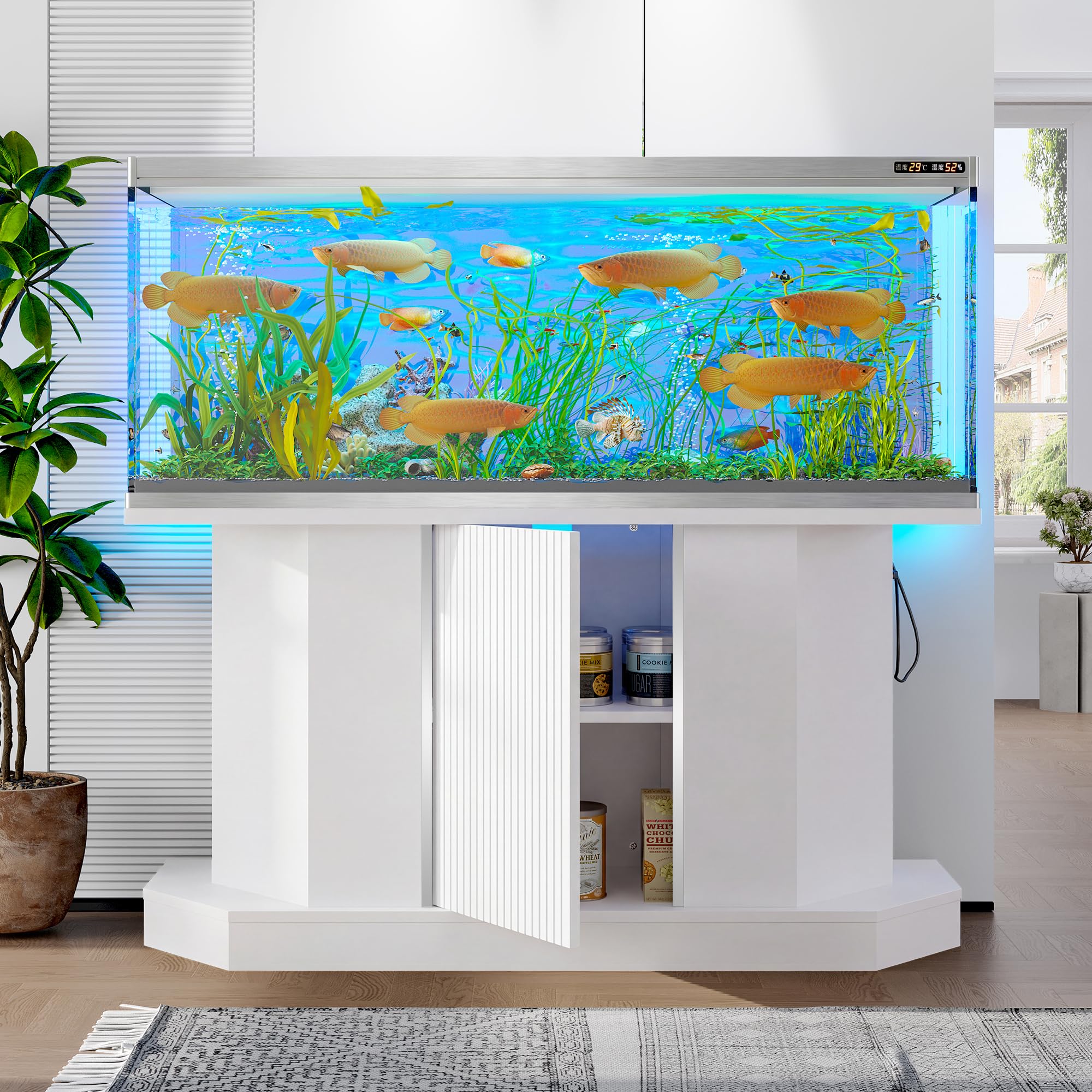 Amazon.com : Merax Modern 55-75 Gallon Fish Tank Stand with Power
