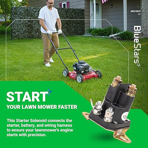 Miniatura 3 de BlueStars MIU12537 Solenoide de arranque - Compatible con John Deere S240 X300 X304 X305R X310 X320 X324 X350 X354 X360 X370 X380 X384 X390 X394