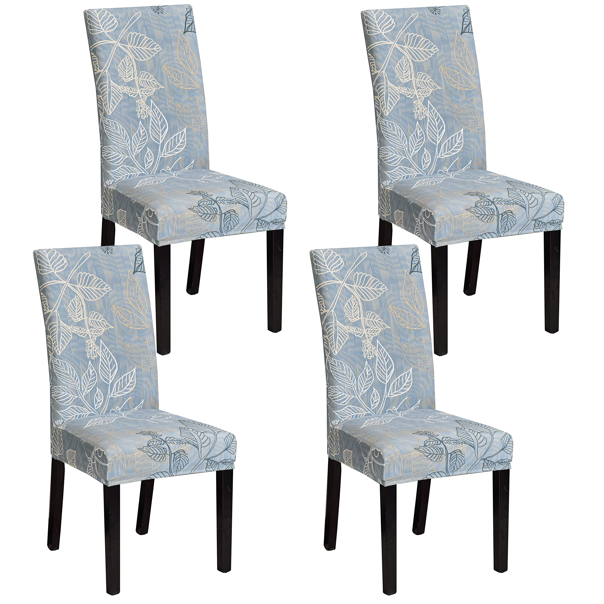 HZDHCLH Chair Covers Set of 4/6 Stretch Modern Chair Slipcovers for Dining Room Kitchen Wedding Party Washable Chair Protector (4pcs, Carlo)