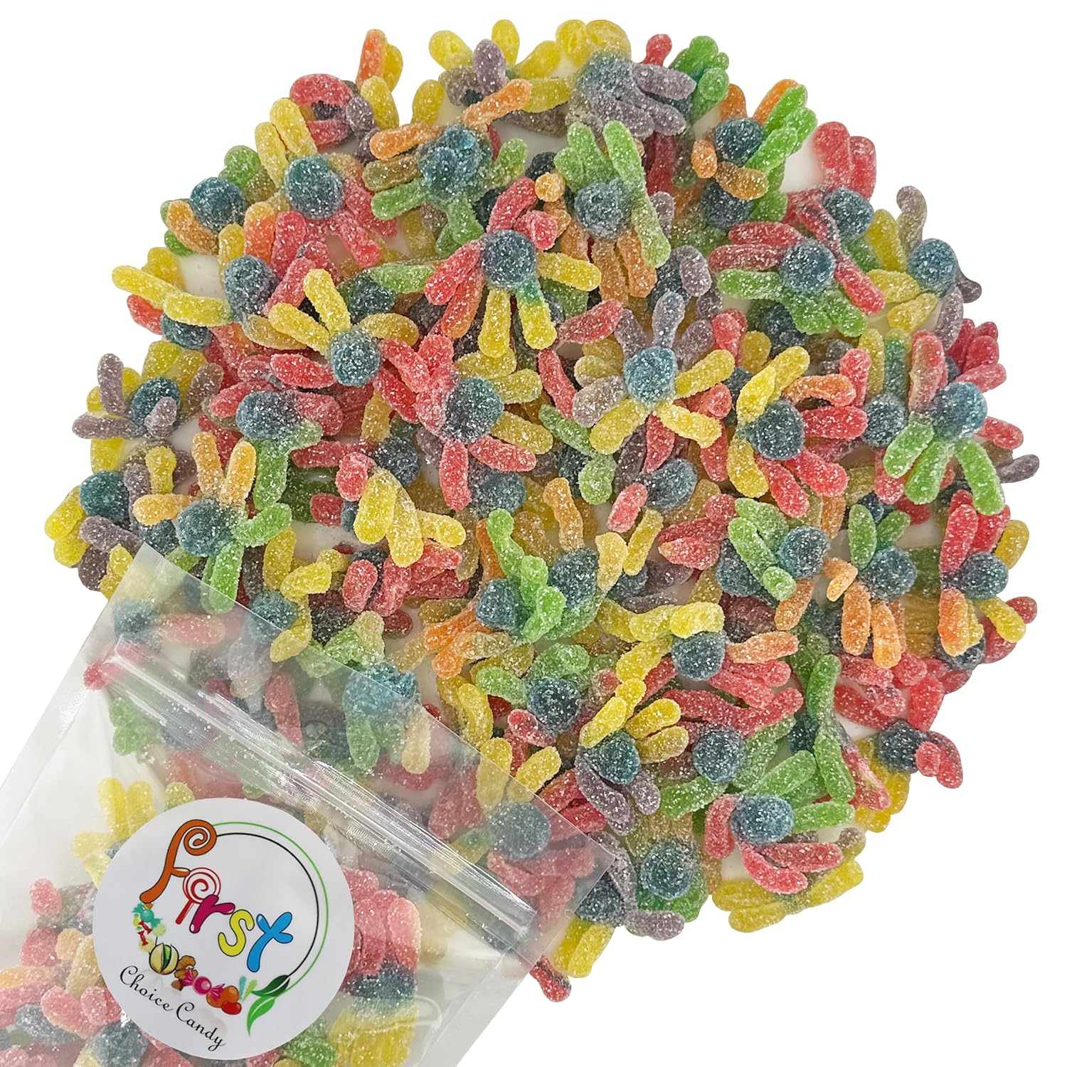 FirstChoiceCandy Sour Gummy Octopus (Sour Rainbow, 5 Pound (Pack of 1))