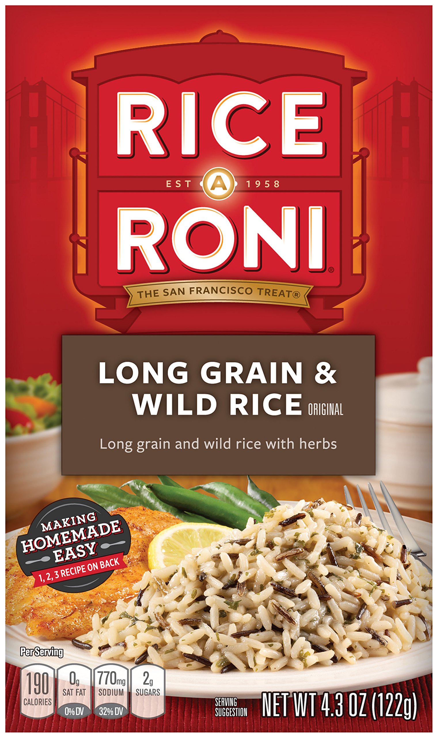 Snapklik.com : Rice A Roni Original Long Grain And Wild Rice, 4.3 Ounce