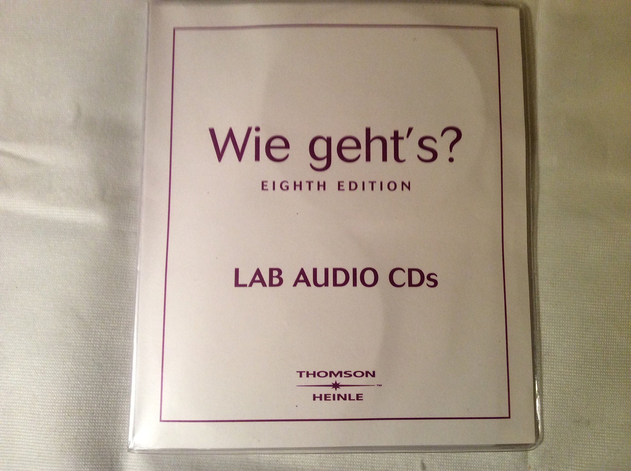 Lab Audio CDs (9) for Wie geht's?: An Introductory German Course, 8th