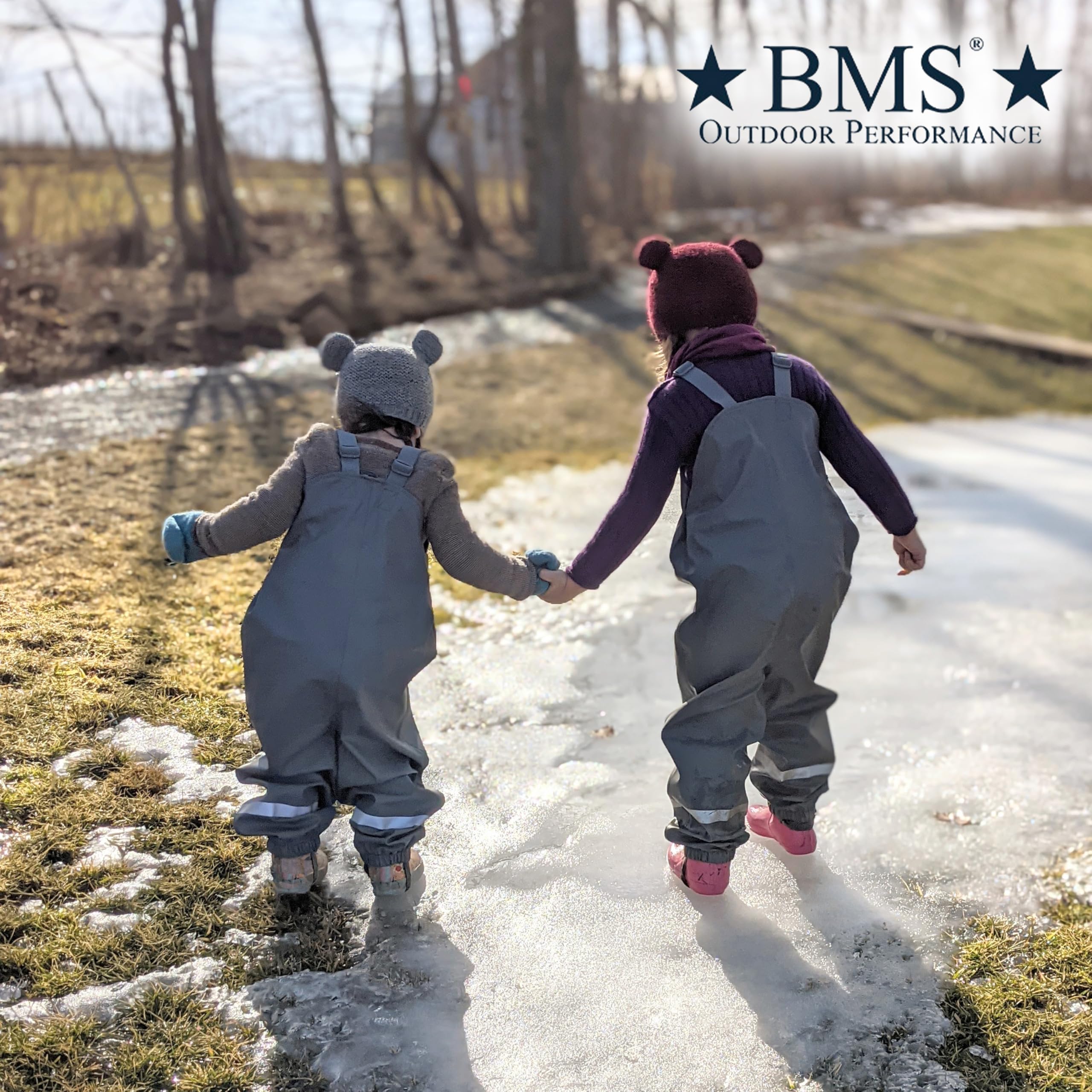 BMS® Schneehose gefüttert für Kinder, ideale Winter-Matschhose und Buddelhose mit kuscheligem Fleece, 100% wasserdicht, besonders hautfreundlich und weich Softskin, Oeko-Tex, Mädchen, Jungen