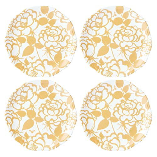 Lenox Butterfly Meadow Cottage Accent Plates, Set Of 4, 4.95 Lb, Goldenrod #TOP23