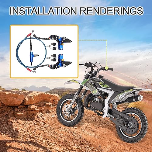 Miniatura 6 de GOOFIT Bomba de freno de embrague hidráulico CNC de 0.866in, palanca de cilindro maestro, ajustable, universal para motocicleta, motocicleta,