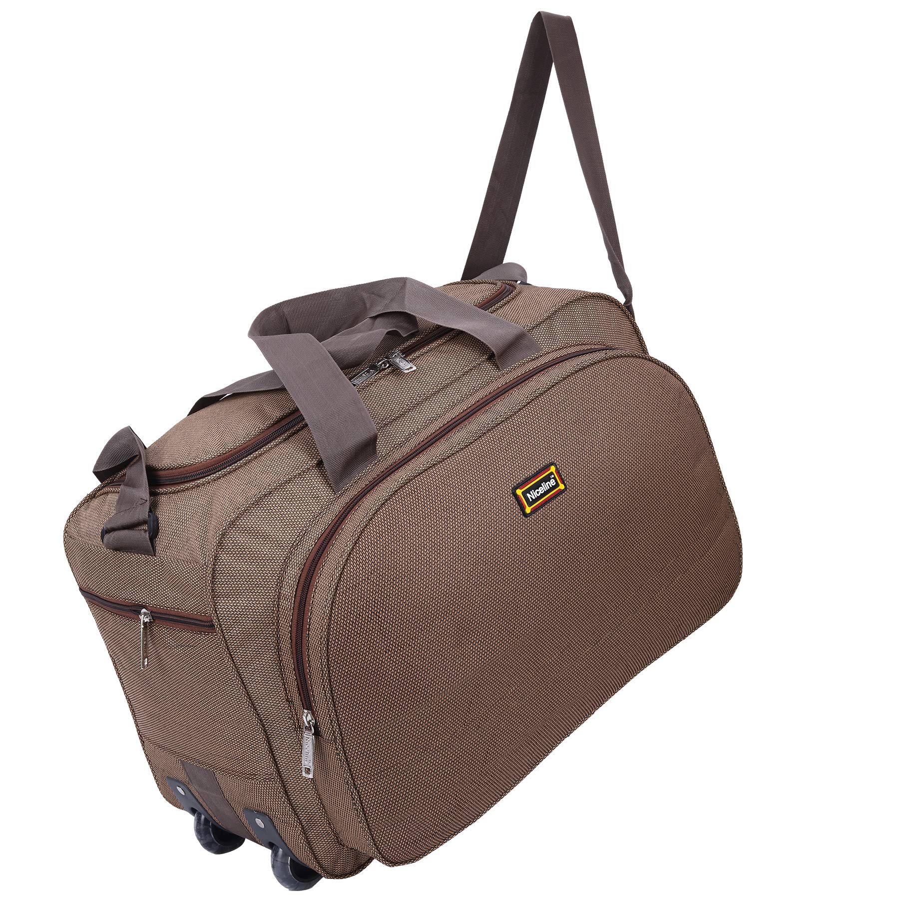 Nice LinePolyester Travel Duffle (NLD040_Brown)