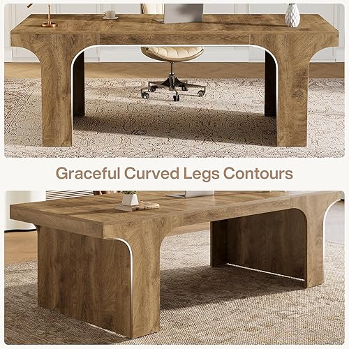 Miniatura 7 de Tribesigns Escritorio de oficina ejecutivo de 70.87 pulgadas, escritorio grande para computadora de espacio de trabajo, mesa de escritura de madera