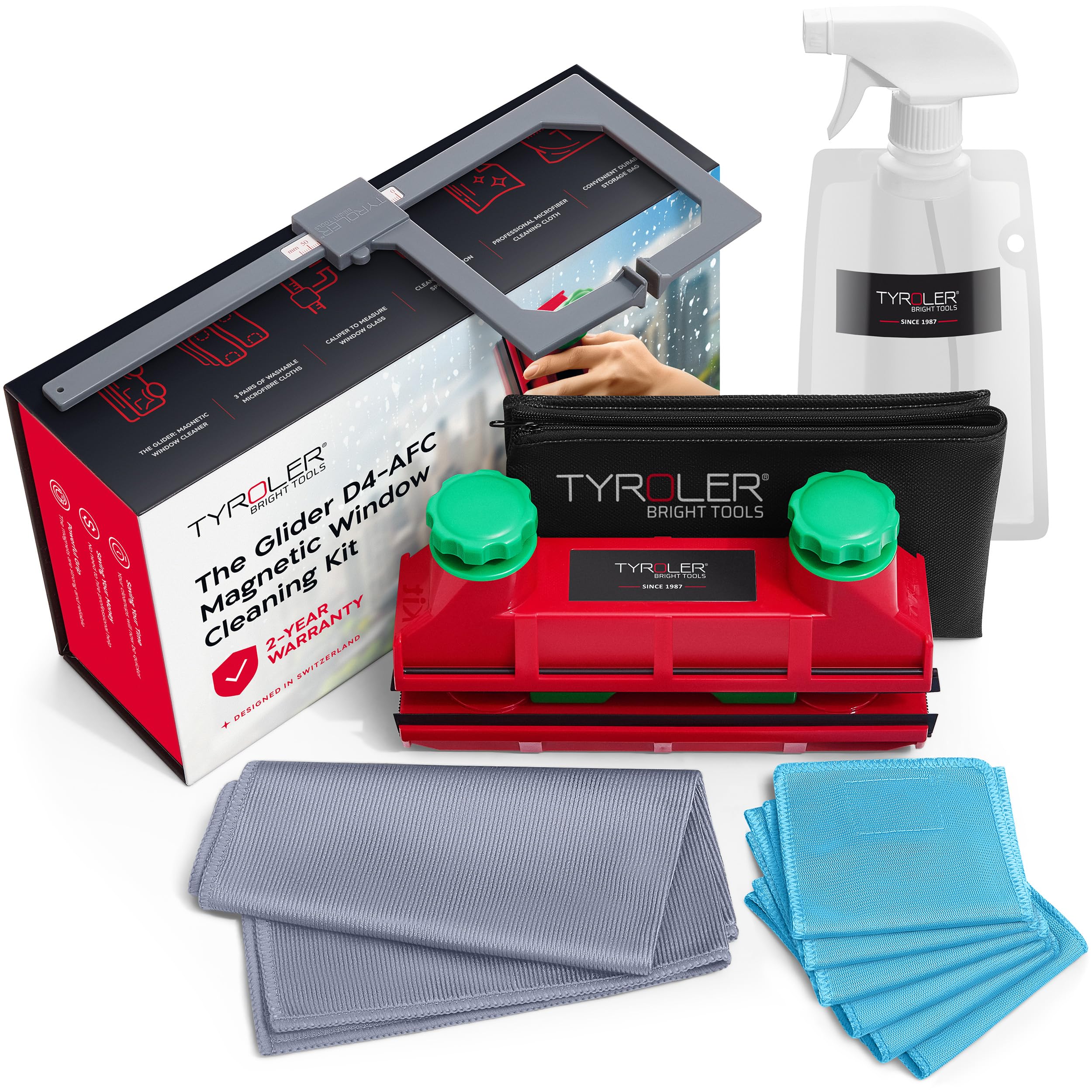 Tyroler Magnetic Window Cleaner Tool | The Glider D4 Window Cleaning Tool Fits Windows 0.1