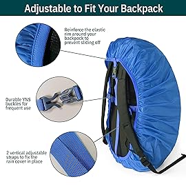 Unigear Backpack Rain Cover Waterproof Rating 5000mm, Ultraportable and Durable with 2 Anti-Slip Buckle Strap, Integrated Carry Pouch Design