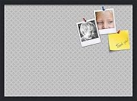 Vista 246 de PinPix Tablero de anuncios de corcho de 20 x 14 pulgadas. Este tablero decorativo enmarcado viene con diseño de círculos B W y un marco negro