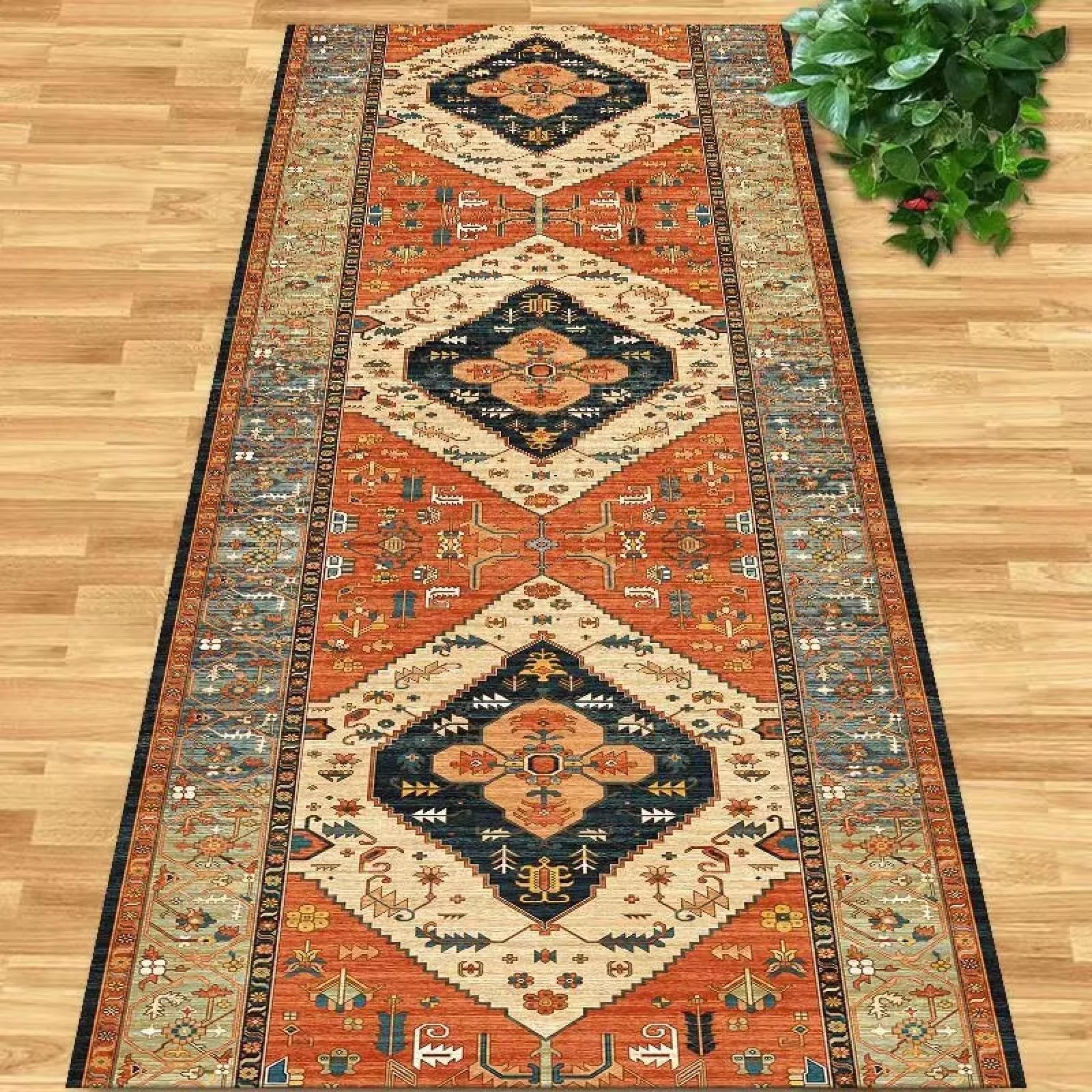 Tapis de couloir rétro antidérapant 60x180cm fini les glissades sur les escaliers de villa