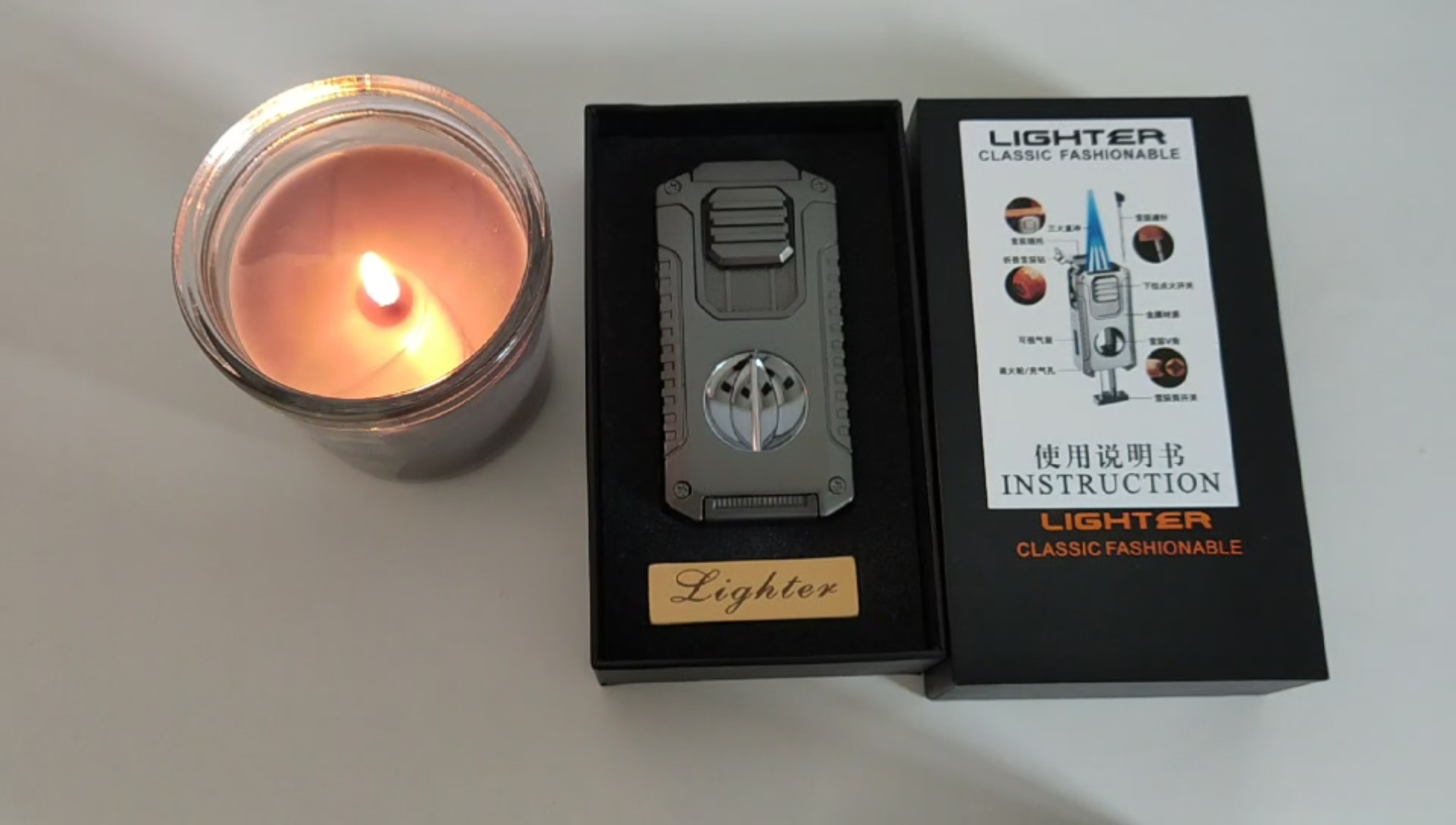 Encendedor soplete recargable 5 en 1 NINSI verde miniatura 7
