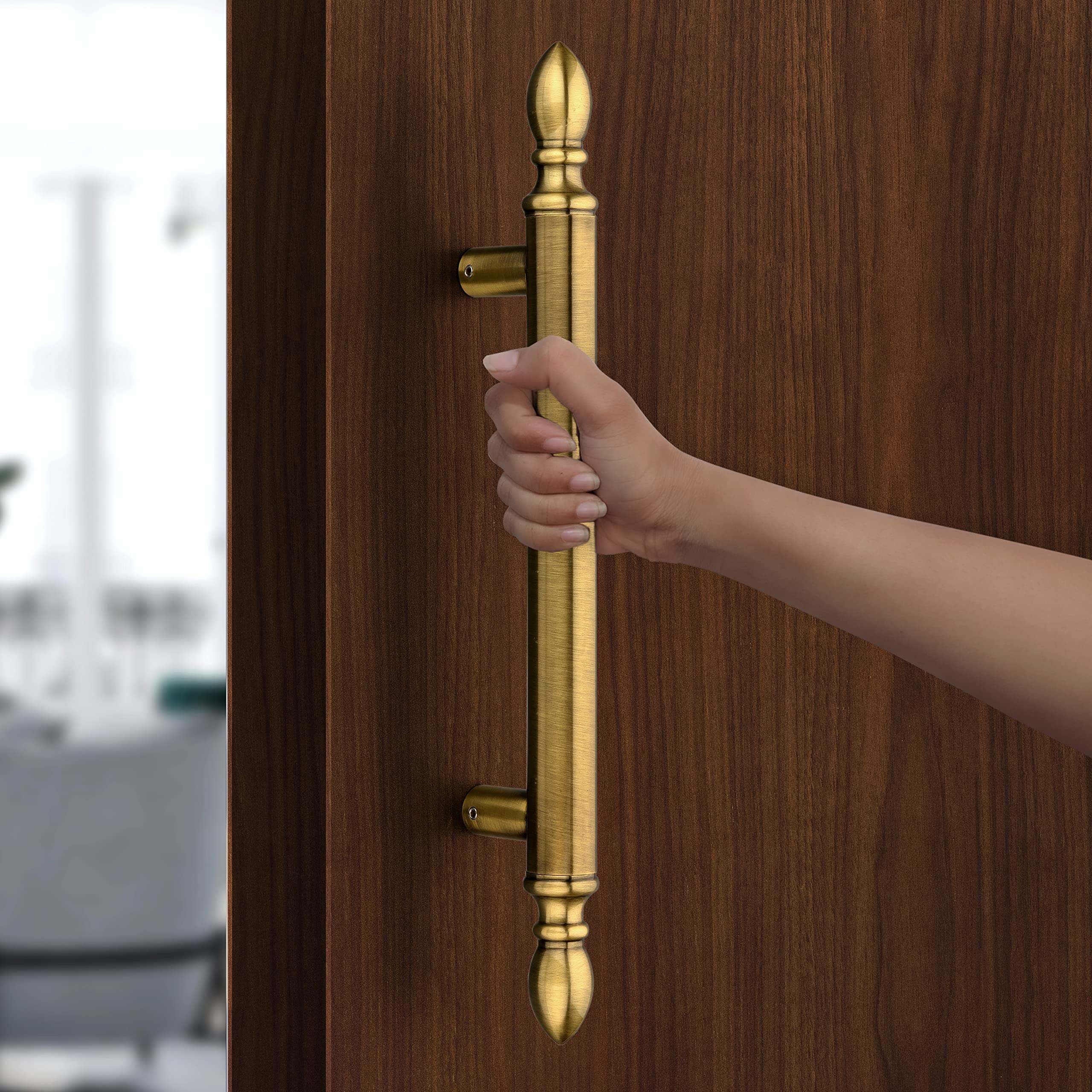 Plantex Altros Main Door Handle/14 Inch Door Handle for Main Door/Pull Push Antique Door Handle/Home & Door Decor/3 Years Warranty Pack of 1 (106, Brass Antique Finish) — Amazon image 8