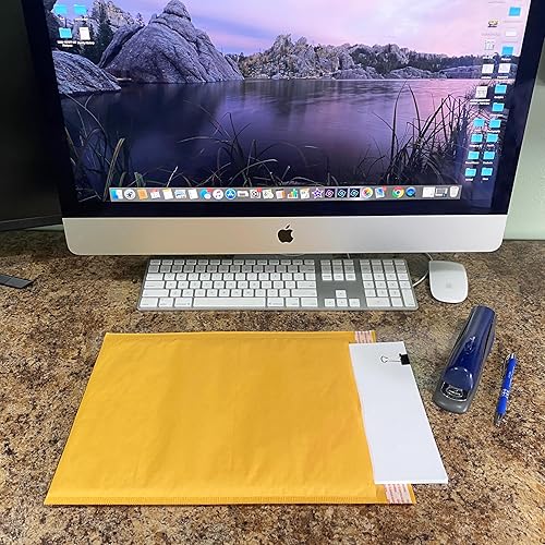 Miniatura 4 de uOffice Sobres de burbujas de papel kraft para envíos y correo empresariales (50, 2-8.5 x 12 pulgadas)