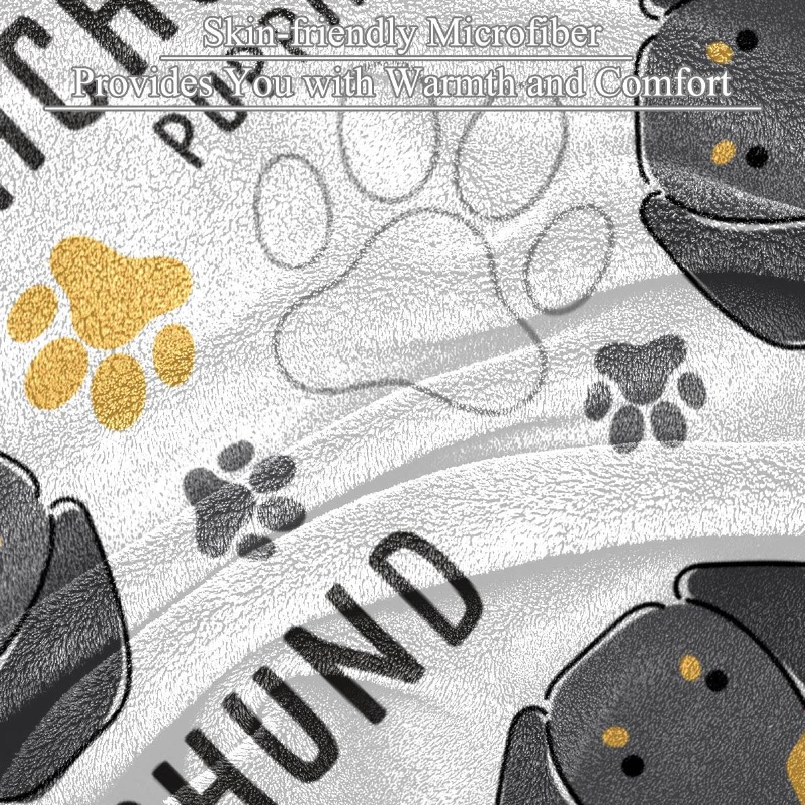 Couverture Polaire Patte De Chien Couverture Microfibre Chaude Et Douce Jeté De Canapé Couverture 150×200cm