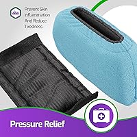 Vista 4 de Acolchado de muletas prémium para muletas – Cojines de muleta para debajo del brazo – Almohadillas azules – Se adapta a muletas estándar