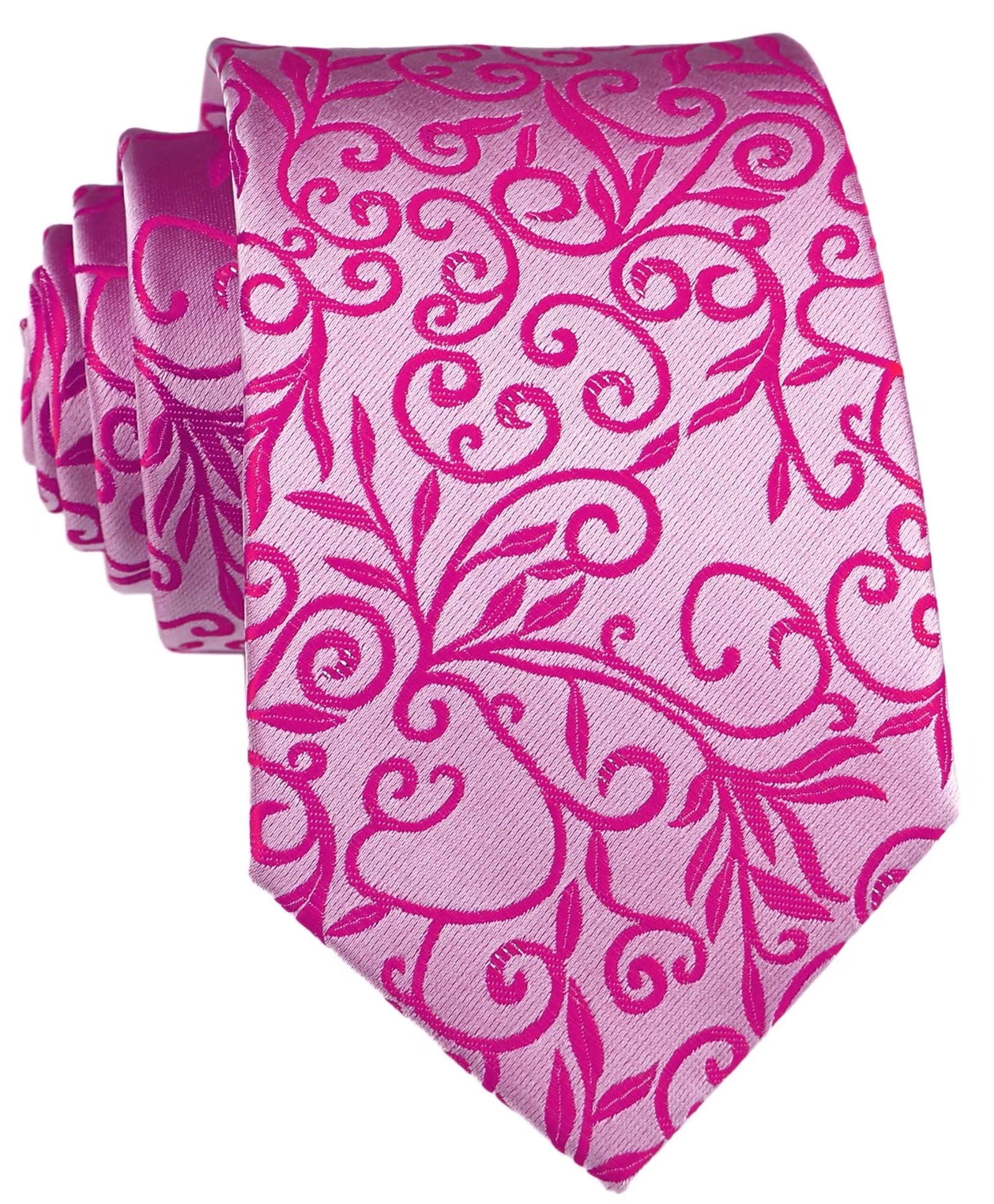 Elfeves Men's Tie Cravat Jacquard Luxury Small Floral Pattern Wedding Necktie