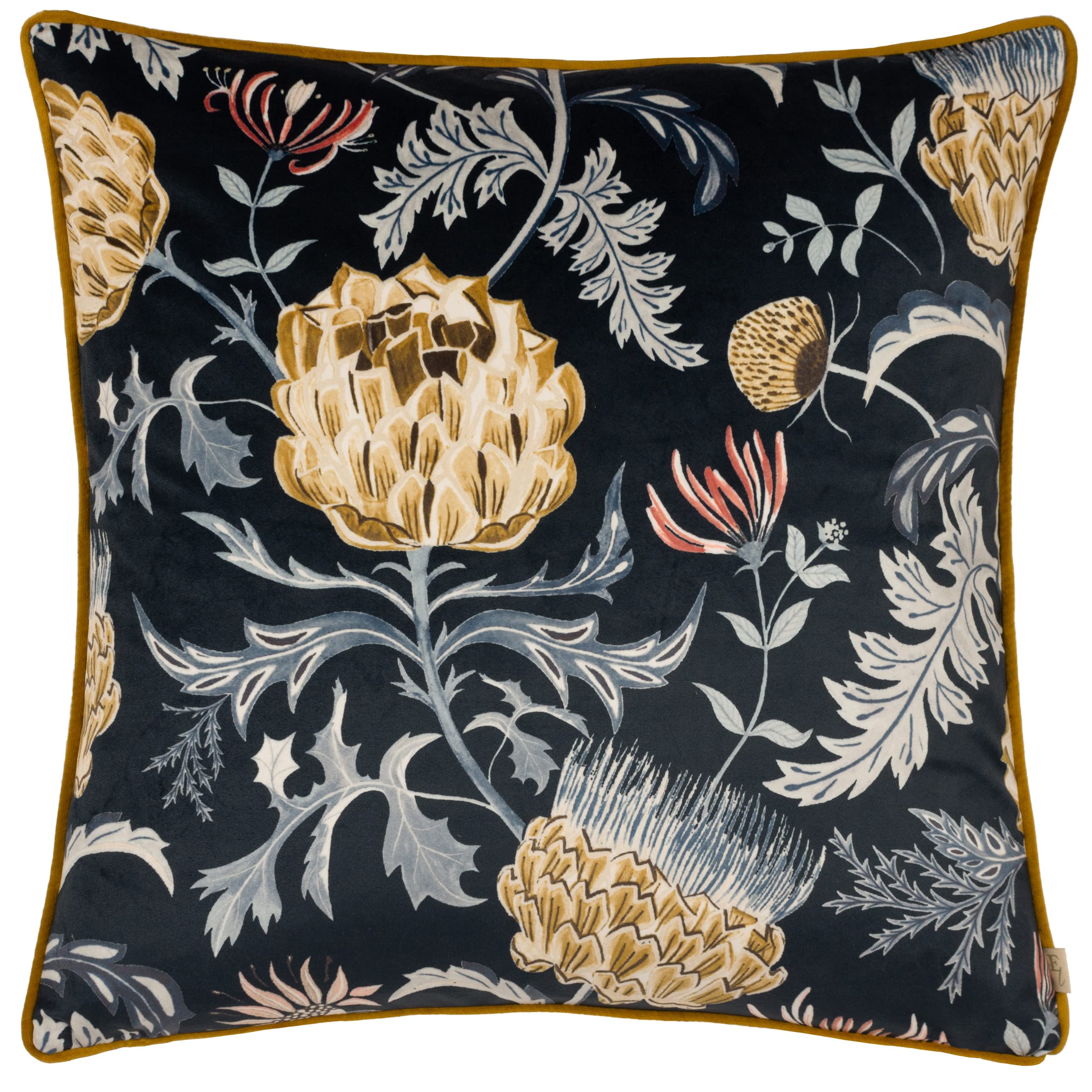 Evans Lichfield Chatsworth Artichoke Feather Filled Cushion, Midnight, 50 x 50cm