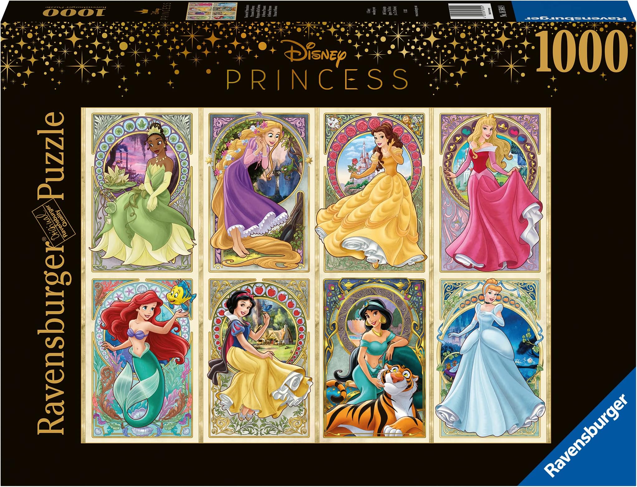 Ravensburger Disney Princess Art Nouveau 1000 piece Jigsaw Puzzle for Adults & for Kids Age 12 and Up