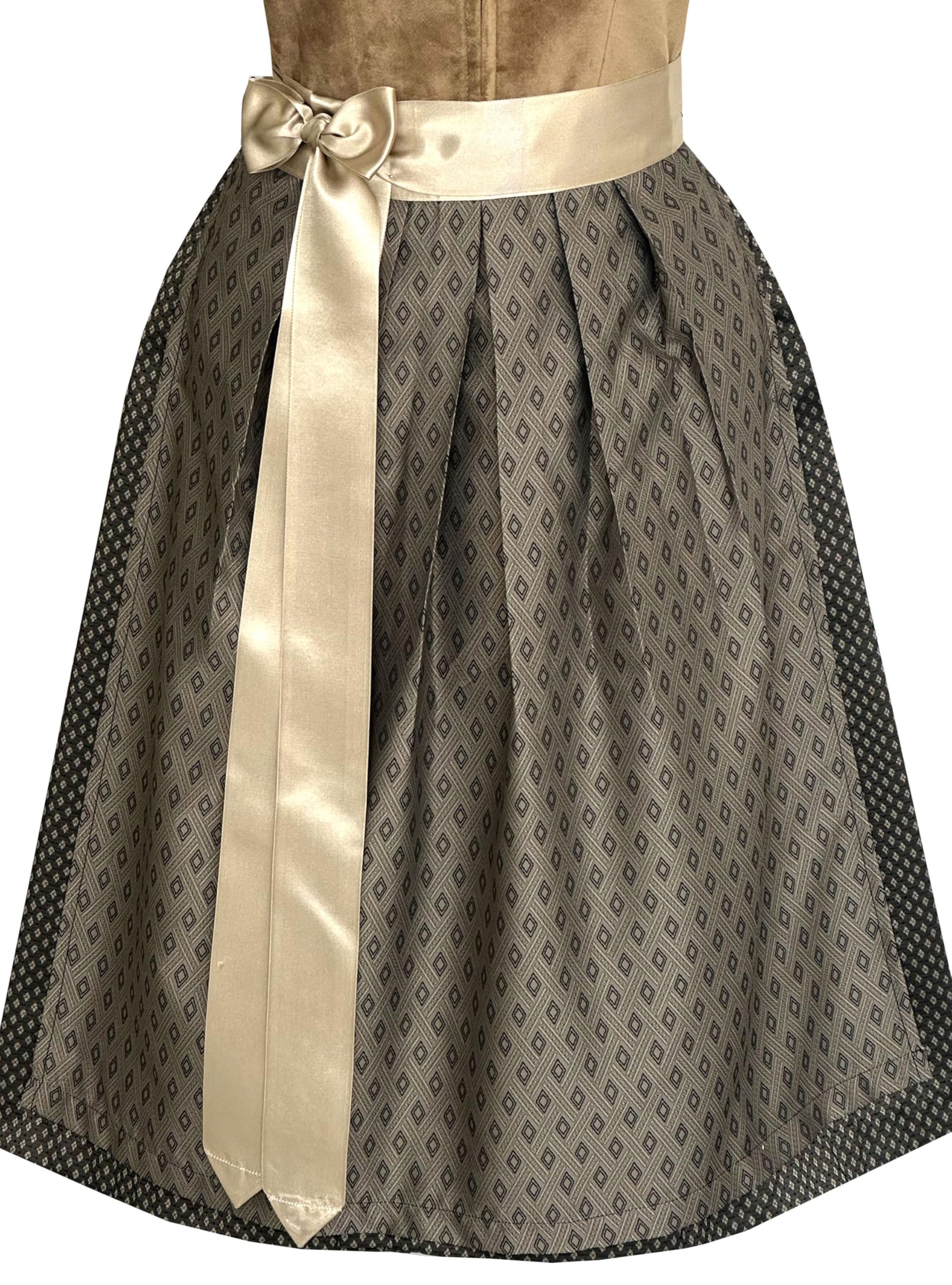 Alpenmärchen Midi Dirndl aus Exklusiver Kollektion inkl. Schürze Gr.32-54 - ALM1022