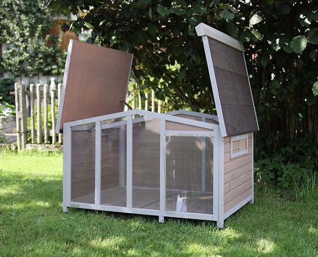 Foto 6 de 7 de Kerbl Pet Casa para Perros Overview, 134x92x82cm, Madera, plástico, plexiglás, para Perros