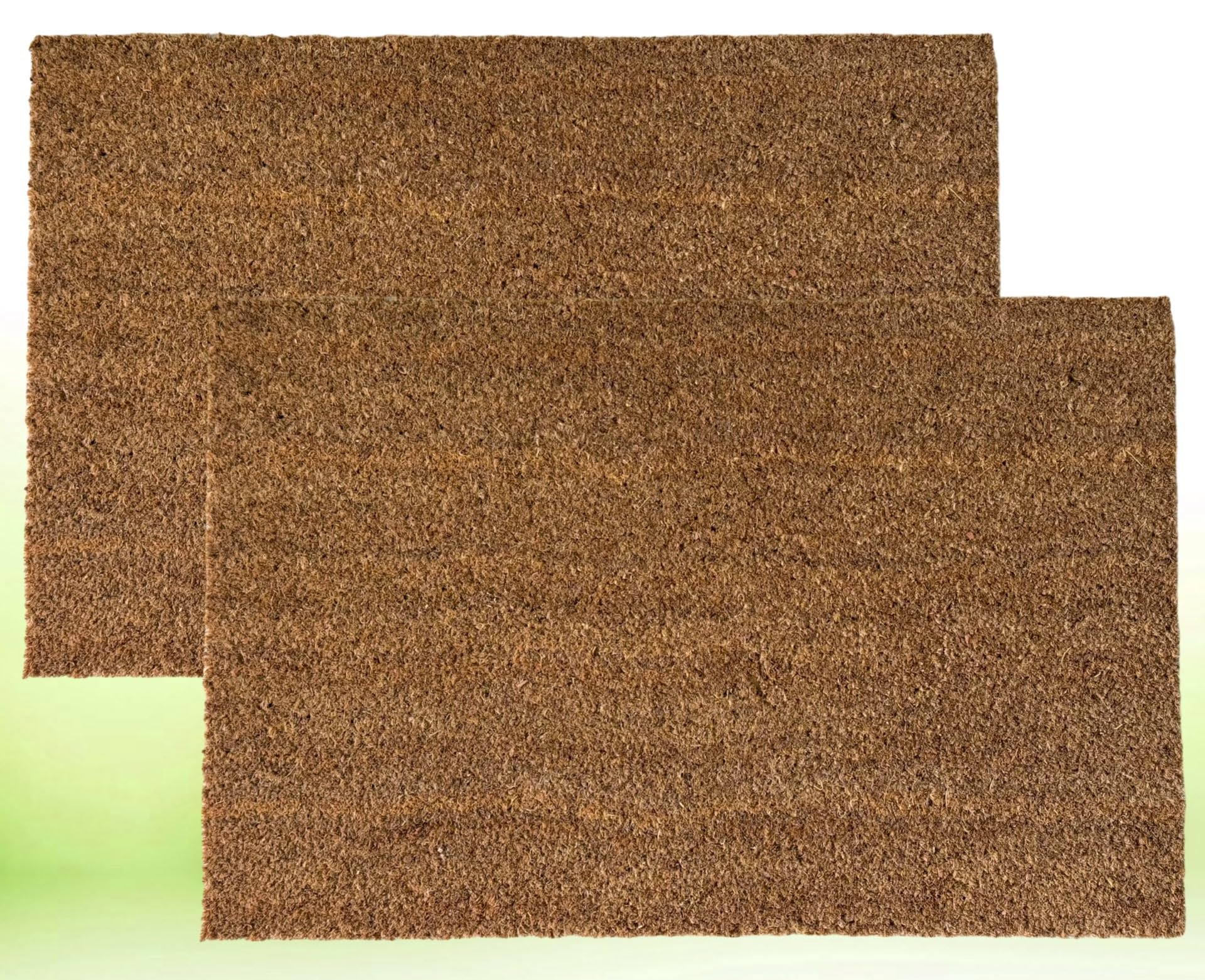 VL Door Mat 40x60cm – Coco Coir Door Mats with Non-Slip Latex Backing – Heavy Duty Door Mats Outdoor for Mud, Dirt and Moisture Control in Patio, Entryway, Garden or Garage (Pack of 2)