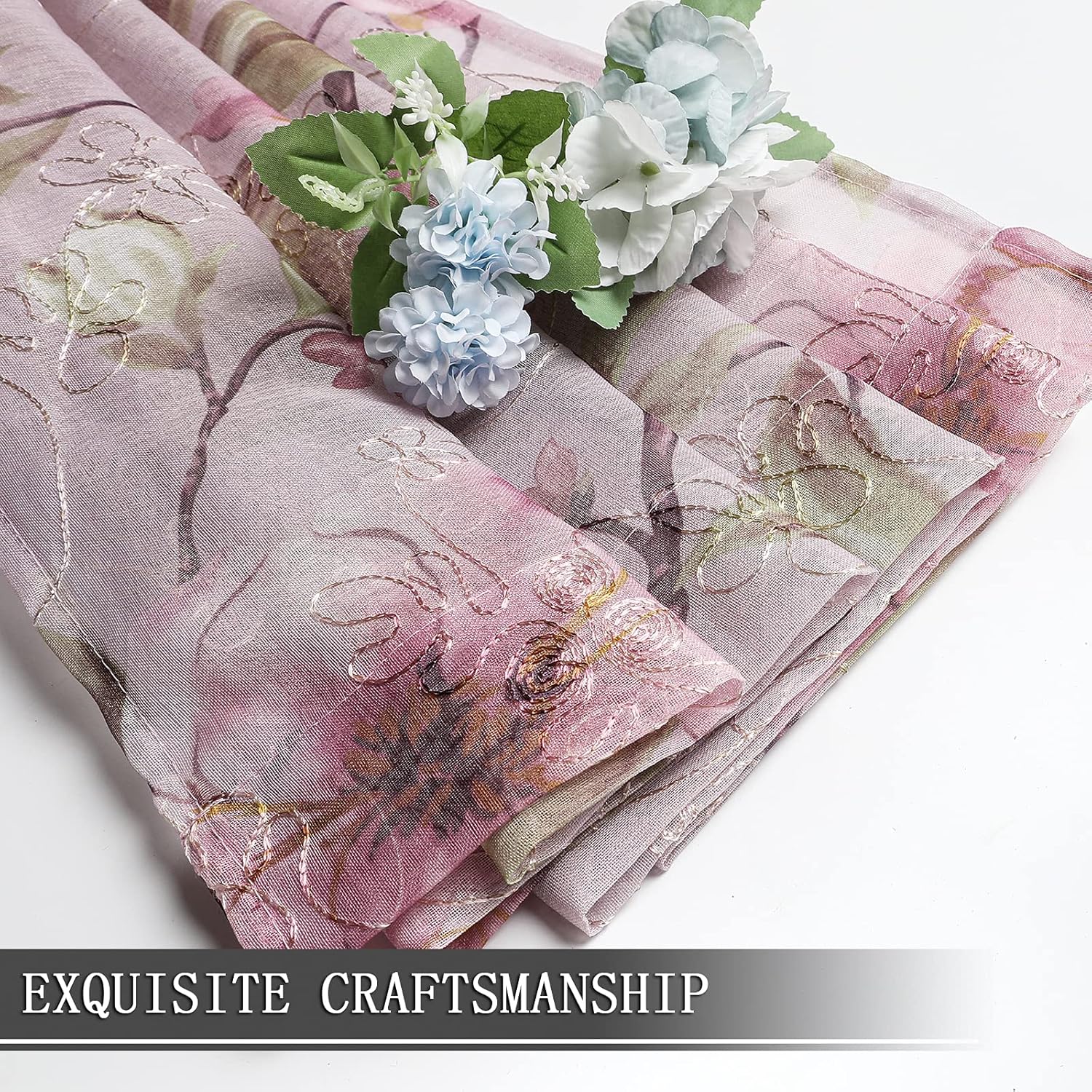 Tollpiz - Cortina De Lino Para Sala De Estar, Con Bolsillo Para Barra