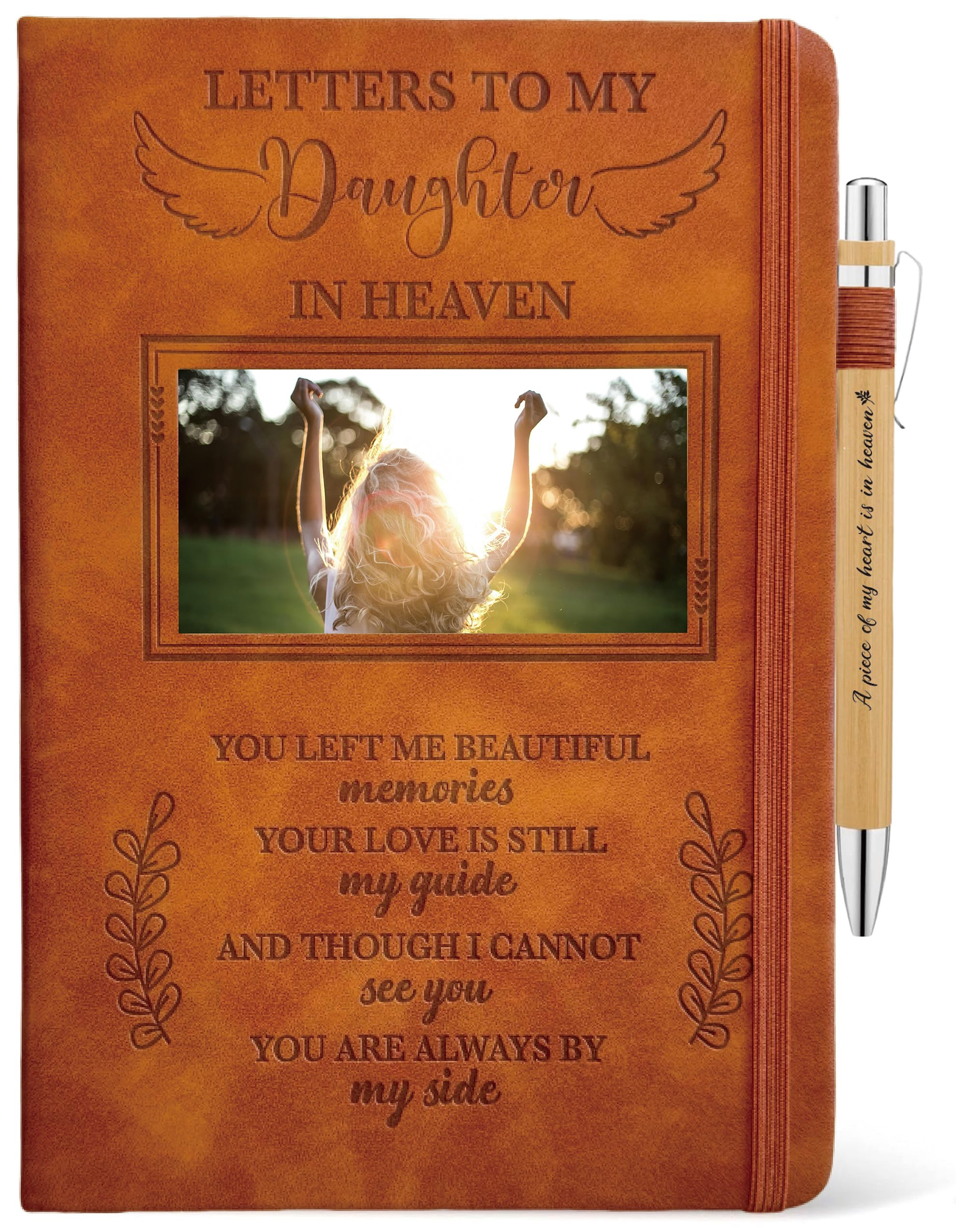 Letters To My Daughter In Heaven Journal 200 Pages Notebook A5 Lined with Window in Cover, In Loving Memory of Daughter, Memorial Sympathy Condolence Remembrance Grieving Gifts for Loss of Daughter — image 1
