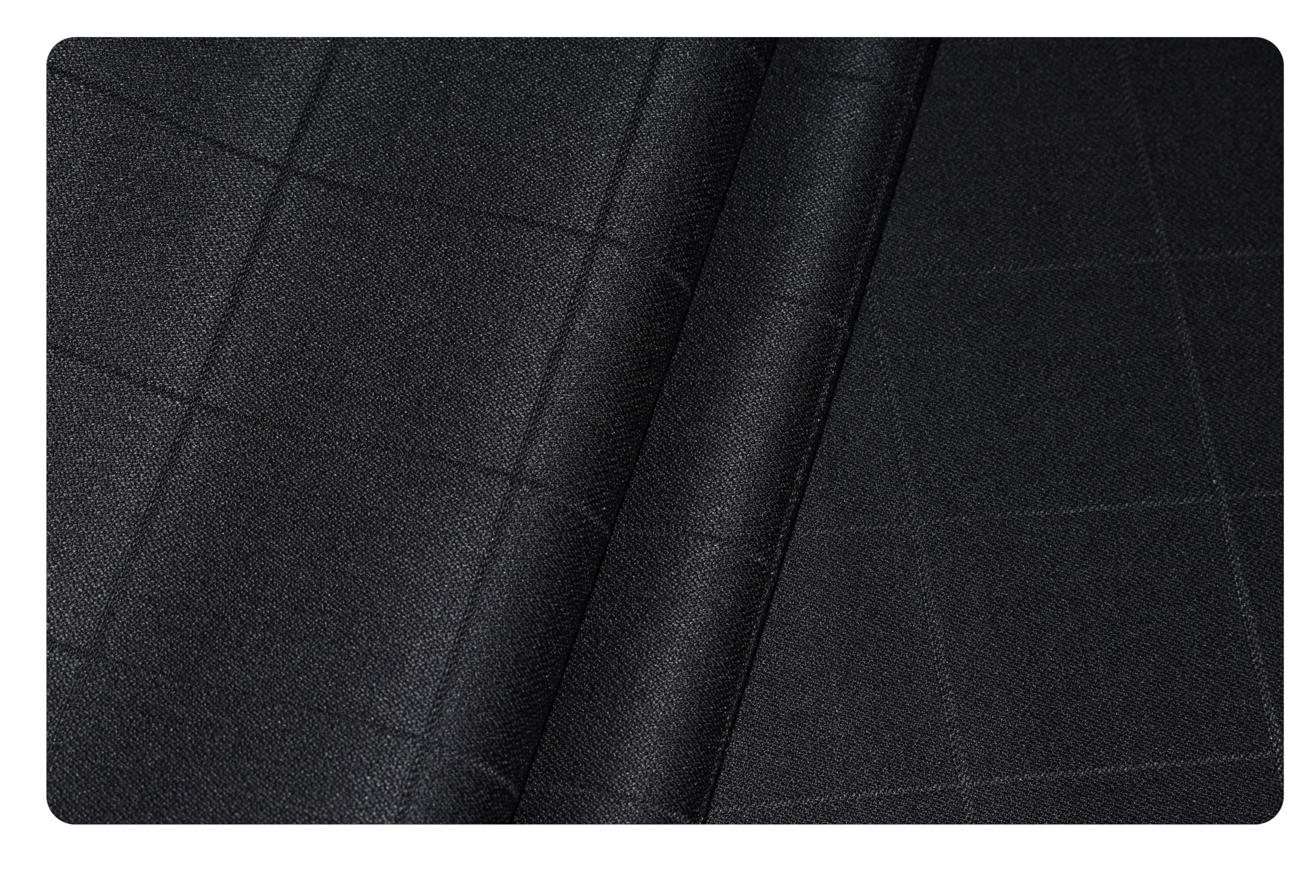 Men's Super 120's Merino Wool Checkered Unstitched Trouser Fabric (Black, PW67Z9)-image-44