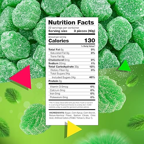 Miniatura 2 de Spearmint Leaves Minty Slices Jelly Candy (2 Pound Bag)