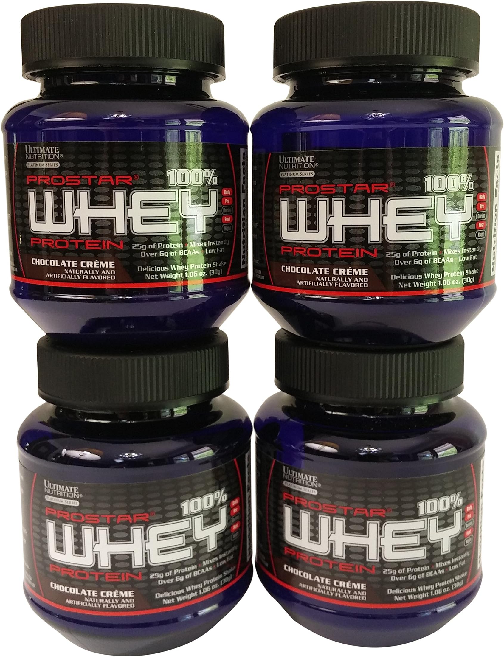 Ultimate Nutrition Prostar Whey Chocolate: 4 Single Serving Sample Pack
