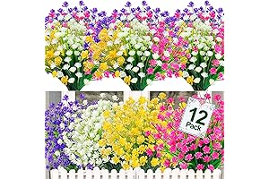 TURNMEON Realistic Artificial Flowers for Outdoors
