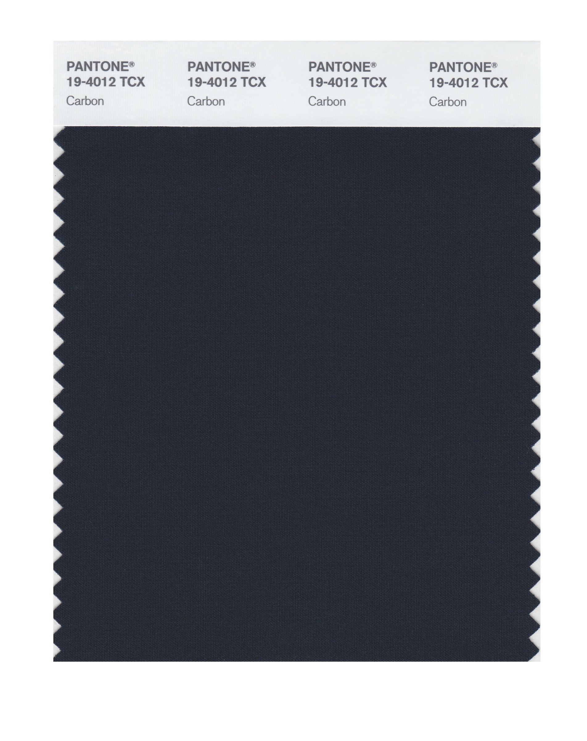 Pantone 19-4012 TCX Smart Color Swatch Card, Carbon