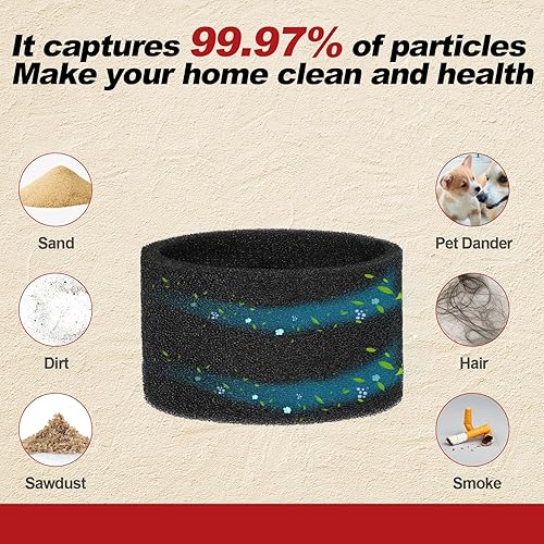 Miniatura 3 de Shop-Vac 90525 Reemplazo de filtro de funda de espuma, para la mayoría de aspiradoras Shop-Vac húmedas/secas de 1 galón, reemplaza las piezas #