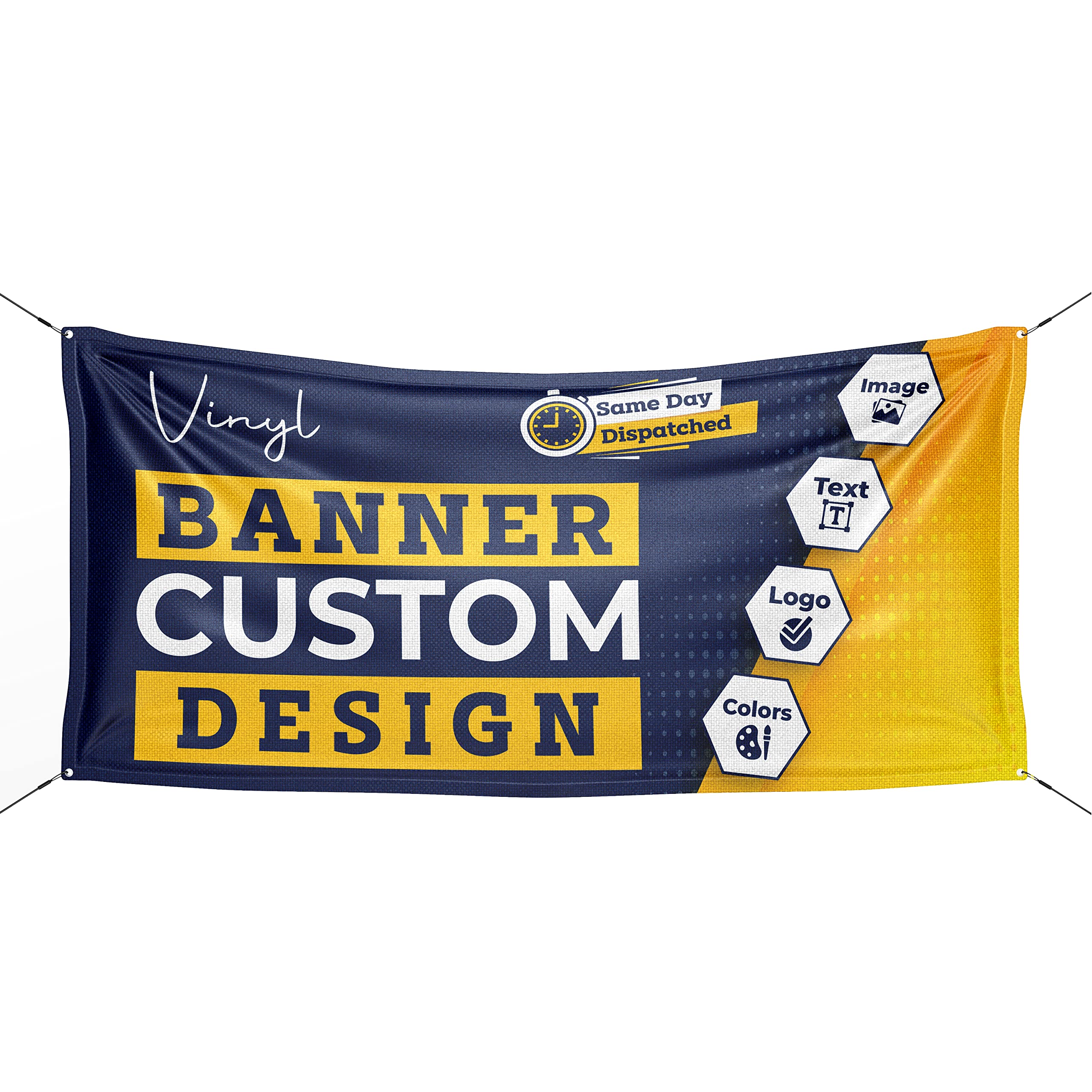 YOUR PRINT SHOP Custom Banner Personalised Design Photo/logo/text Advertisement your brand for Festival Easy to install Free Artwork Design Heavy Duty PVC Vinyl Banner Indoor/Outdoor Banner