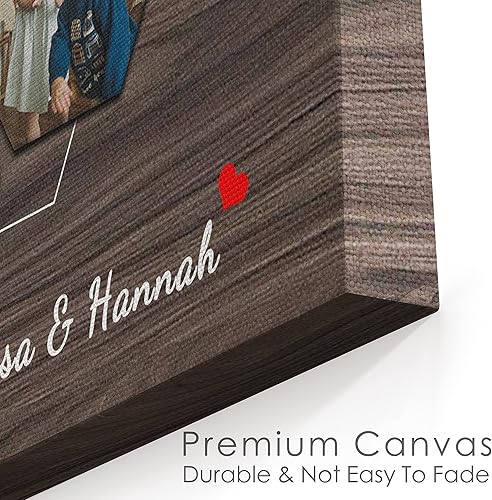 Miniatura 5 de Dazella Regalos personalizados para el Día de la Madre para mamá de hijo e hija, regalos únicos de cumpleaños para mamá, impresiones en lienzo