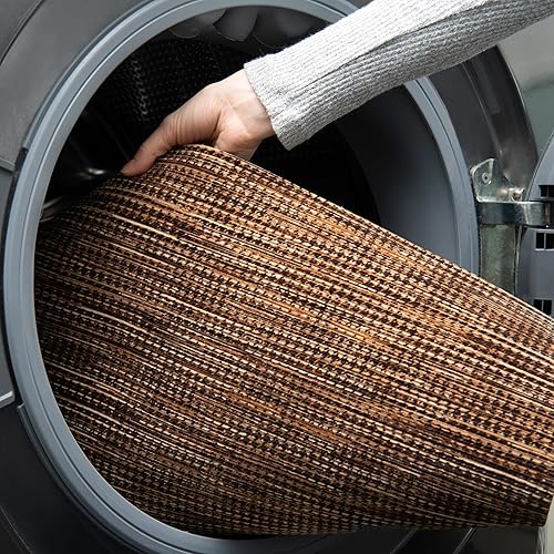 Miniatura 8 de TOWN & COUNTRY BASICS Smooth Step - Tapete de cocina de perfil bajo, lavable a máquina, con respaldo antideslizante, marrónbeige, 24 x 35 pulgadas