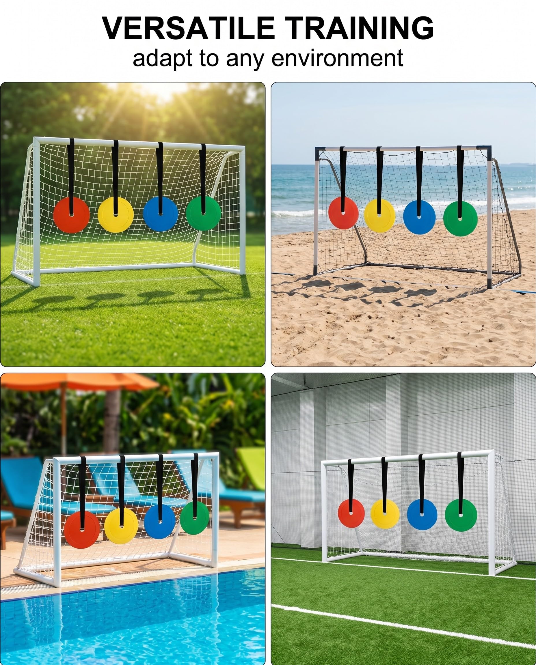 Sagome Bersaglio Calcio Set 4 - Kit Allenamento Tiro Precisione per Porta