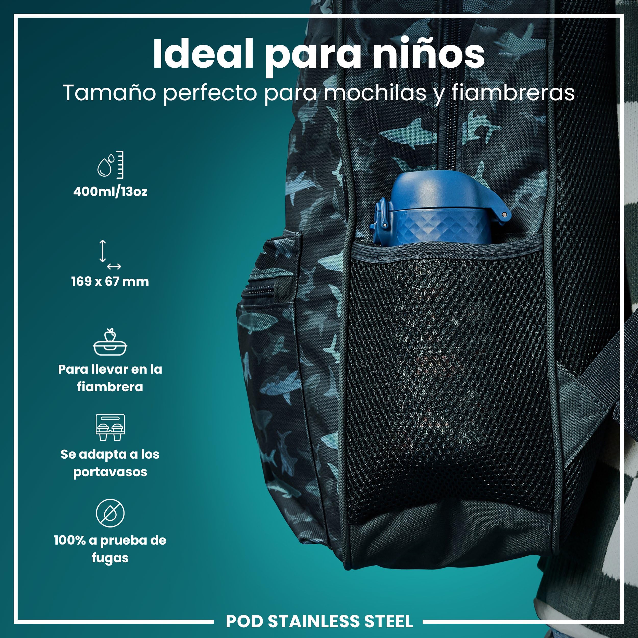 ion8 Botellas de Agua, a Prueba de Fugas, Fácil de Abrir, Cierre Seguro, Apta para Lavavajillas, Libre de BPA, Tapa Higiénica Abatible, Asa de Transporte, Fácil Limpieza