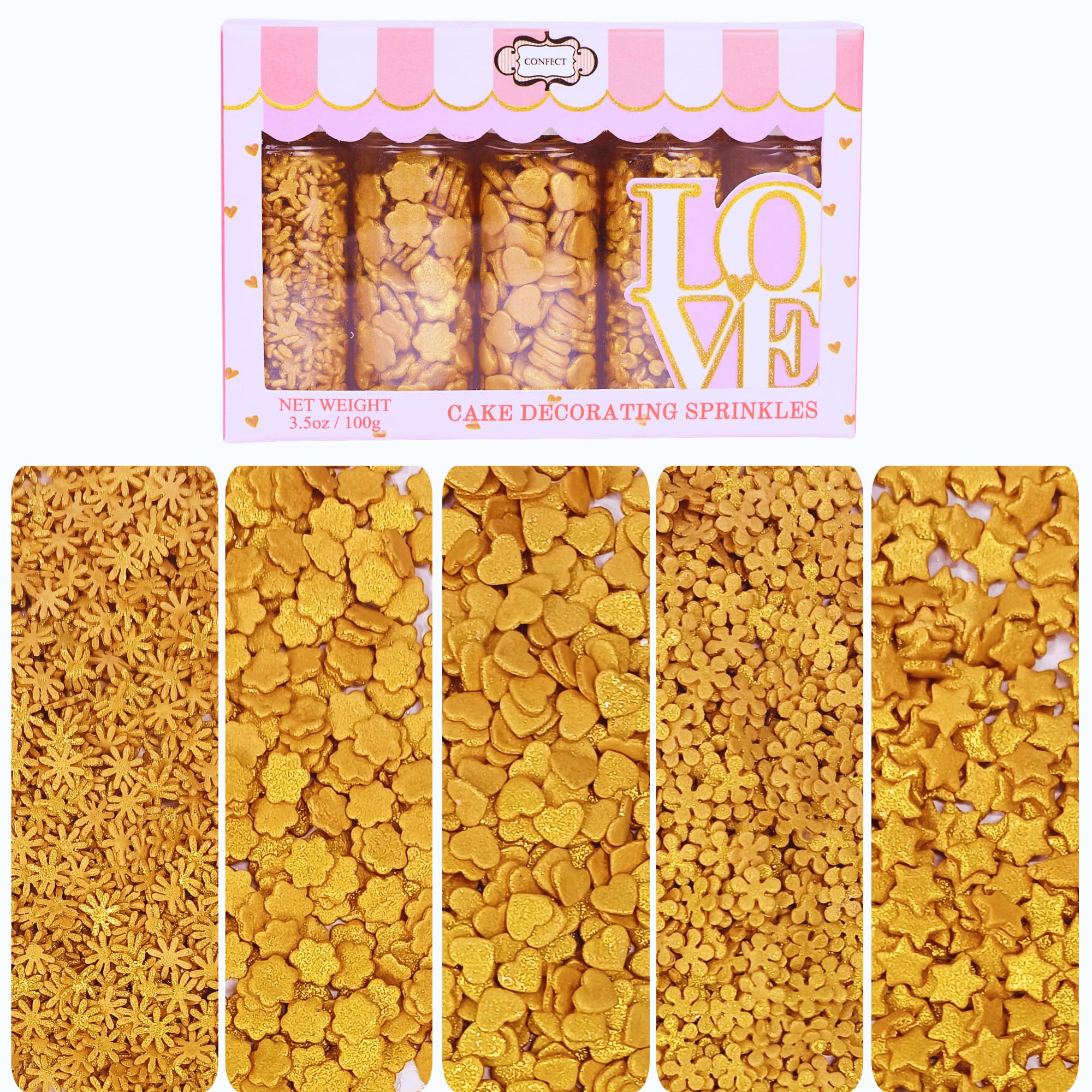 See full amazon price history chart for Confect Christmas Sprinkles | Holiday Sprinkles for Baking & Cake Decorative | Gold Pack of 5 sprinkles heart, snowflakes and stars | Dessert Decorating Confect Christmas Sprinkles | Holiday Sprinkles for Baking & Cake Decorative | Gold Pack of 5 sprinkles heart, snowflakes and stars | Dessert Decorating (B0CLTV3N82) Amazon Price History, Amazon Price Tracker