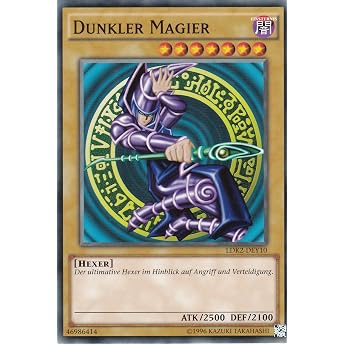 LDK2-DEY10 - Dark Magician - Common - Reprint - German - Legendary Decks II - with LMS Trading Fieldcenter Card Yugioh