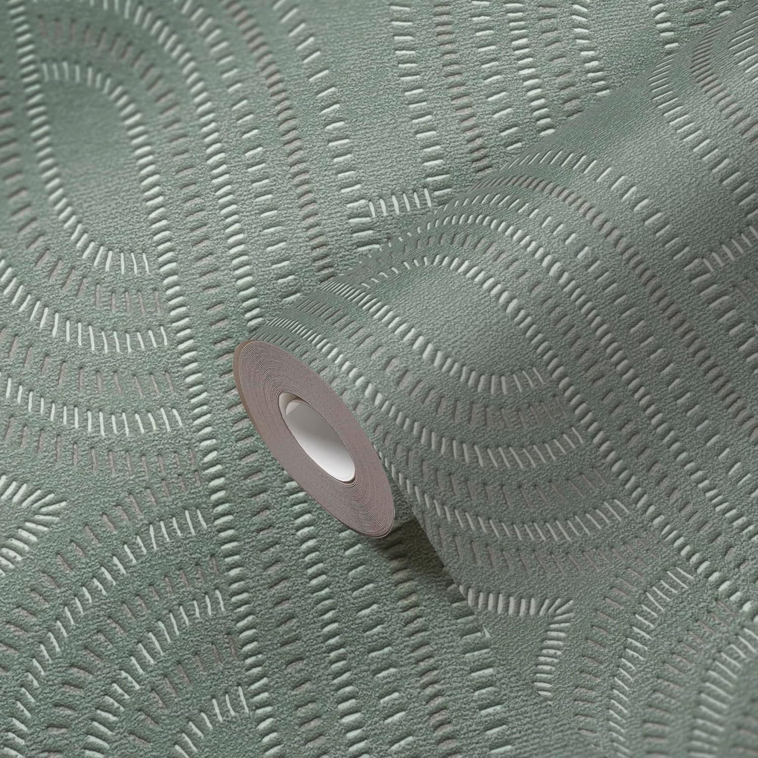 A.S. Création 399375 Non-Woven Wallpaper with 3D Effect - High-Quality Wallpaper Graphic in Blue, Green, Brown, White - Non-Woven Wallpaper 3D Look - Made in Germany