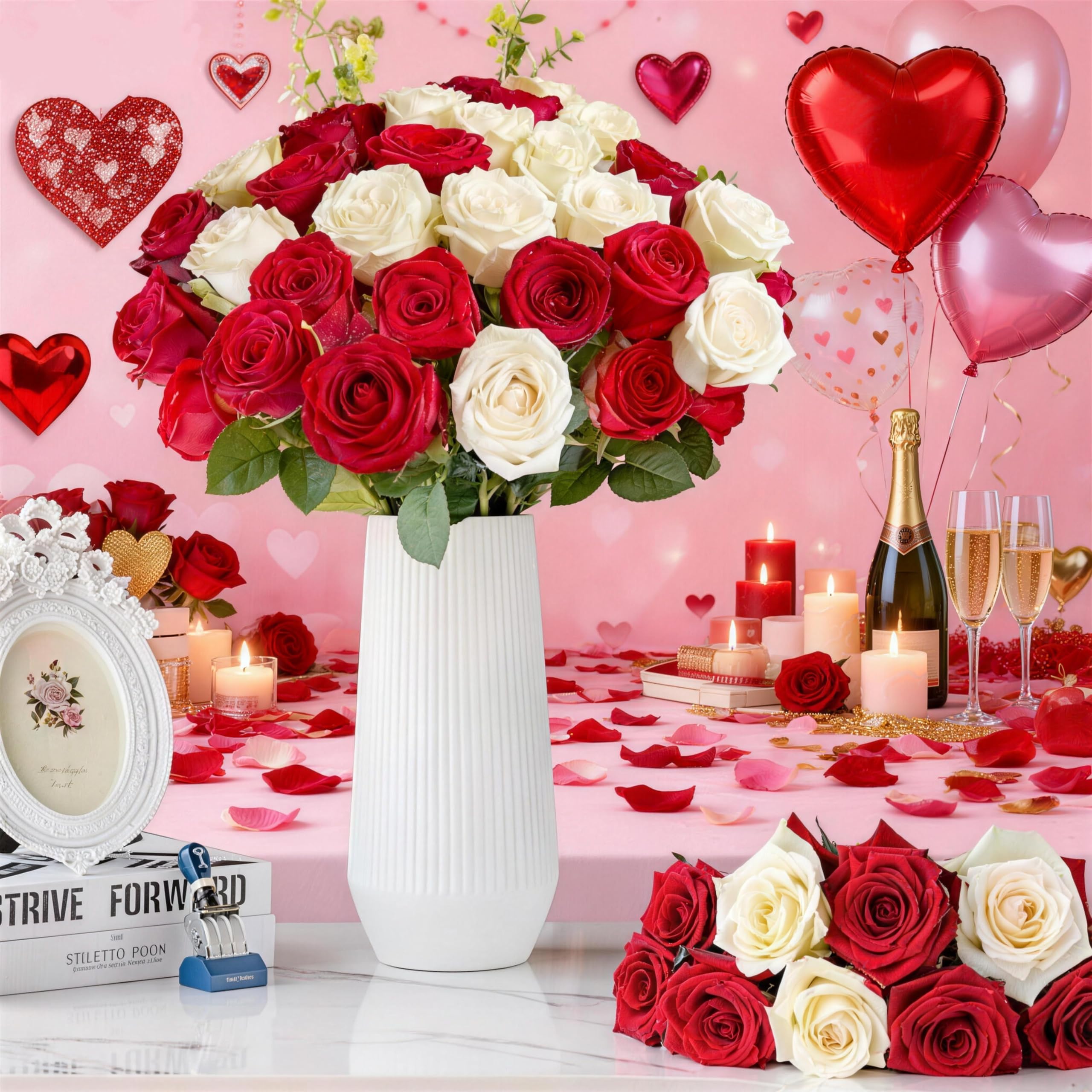 Amazon.com: Pyopbow 20PCS Artificial Roses with Long Stems