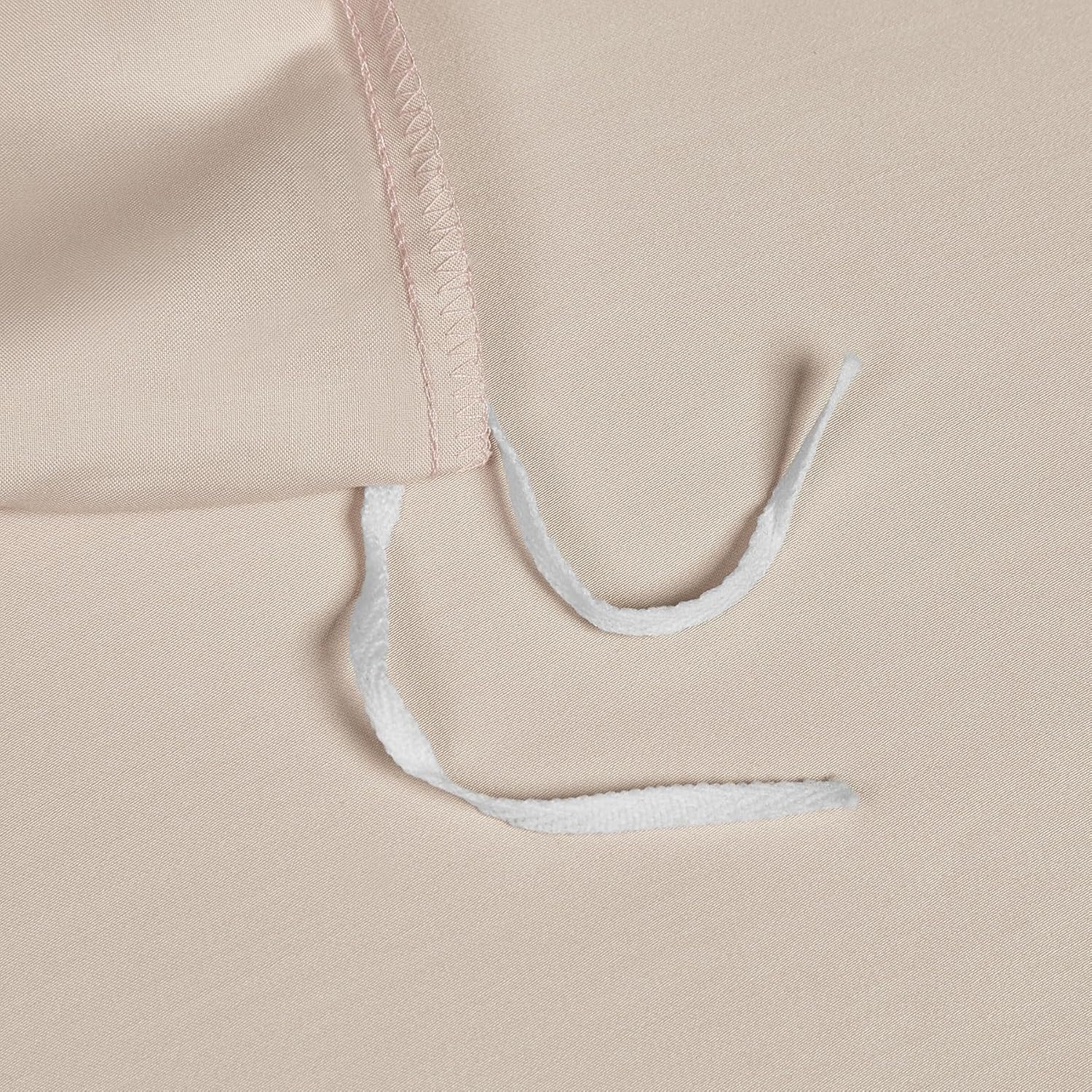 Luofanfei Housse de Couette 220x240 Beige Lyocell Bambou Parure de lit Unie 2 Personnes Soie Lisse Soyeux Brillant Adulte Uni Ensemble Literie avec Fermeture éclair et 65x65cm Taies d'oreiller