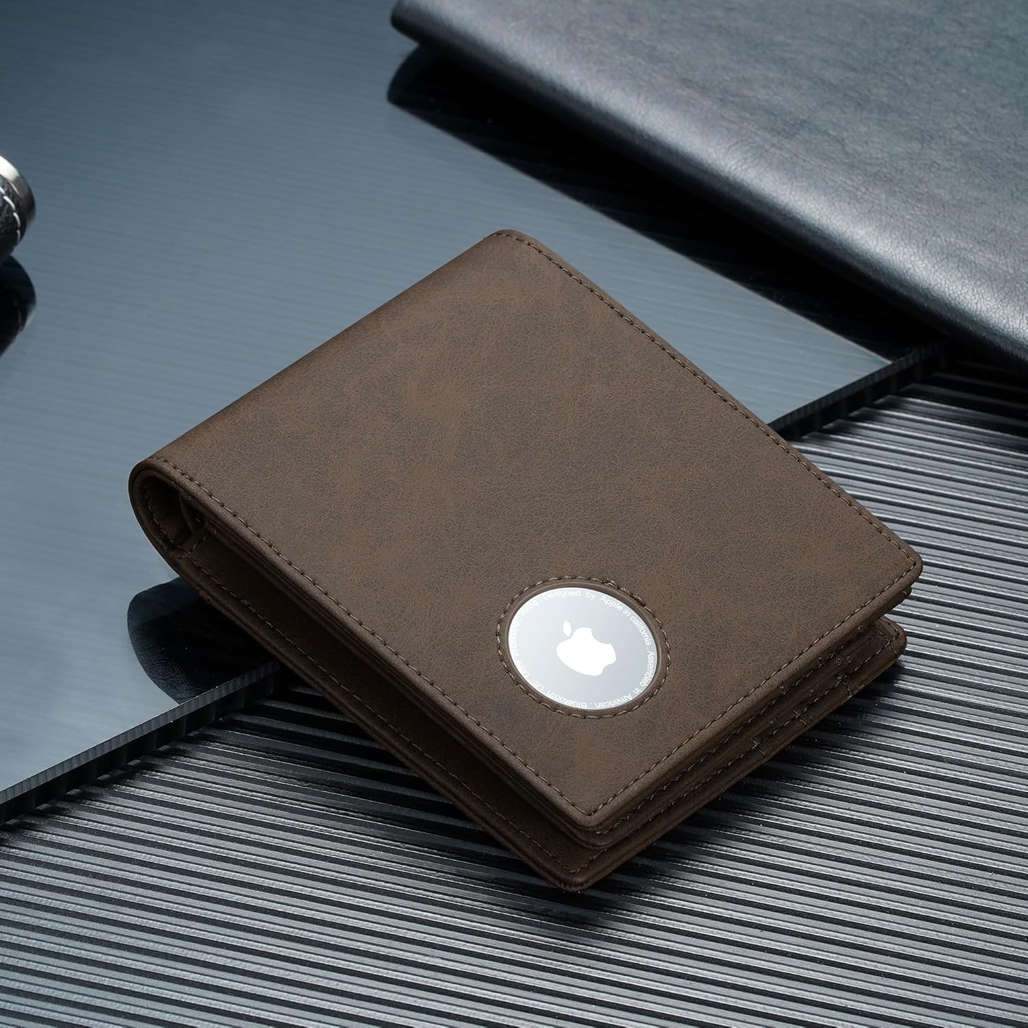 furid Airtag Wallet Men Slim: Men's Air Tag Wallets with Airtag Holder - Minimalist RFID Front Pocket Card Holder Gift for Man Husband at Anniversay Brithday - Image 3