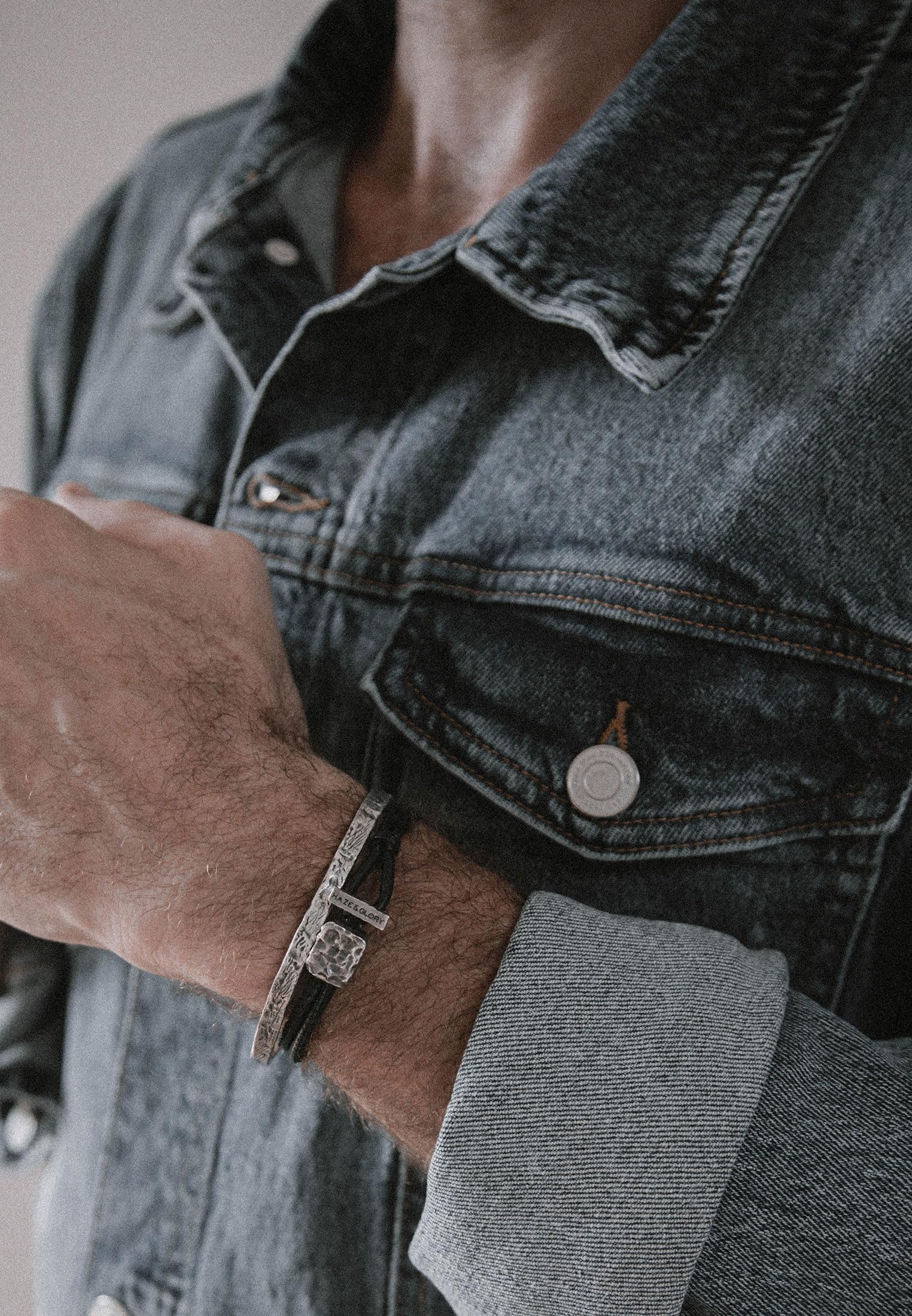 HG HAZE & GLORY Herren Armband 925 Silber Schmuck Männer