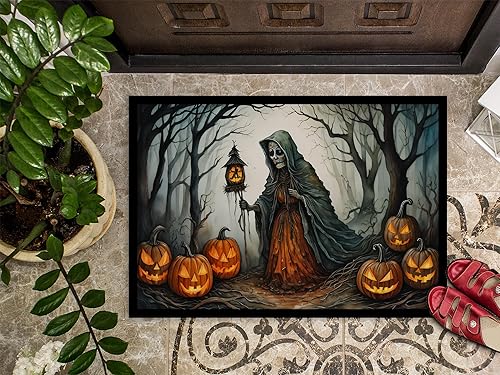 Miniatura 3 de Caroline's Treasures DAC2278MAT - Tapete espeluznante de Halloween para puerta delantera, 18 x 27 pulgadas, para interiores y exteriores, para