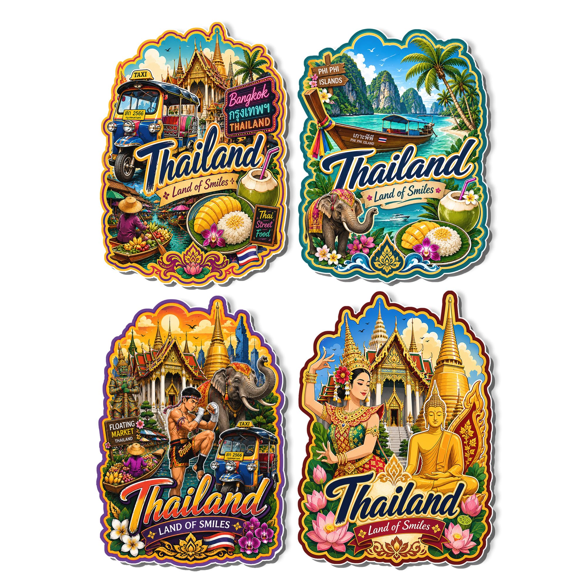 Buy Regalo Casila Thailand Fridge Magnet Set of 4 Thailand Tourism