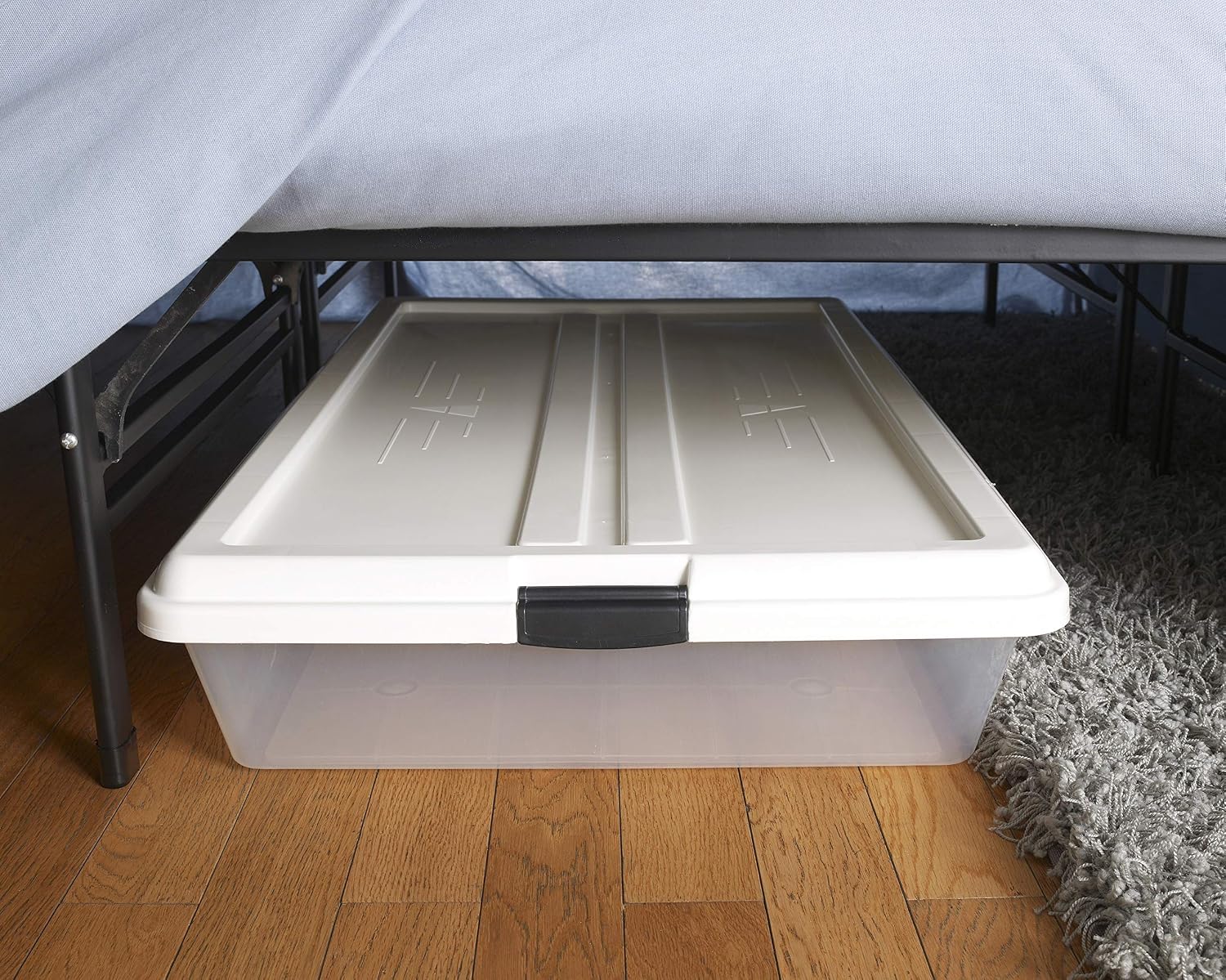 Boyd Sleep Raised Platform Bed Frame Base/Metal Mattress Foundation Bundle: 14" Height with Black Bed Skirt/Base Cover, Queen