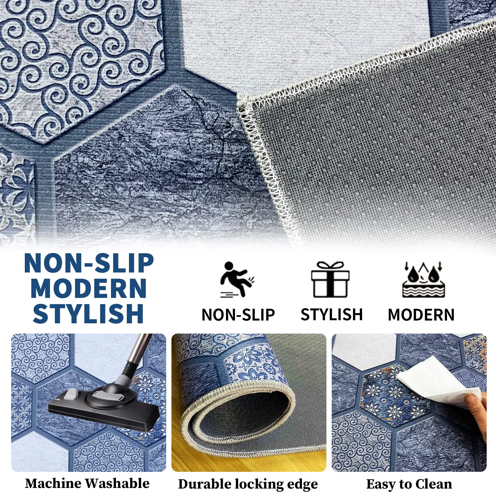 Set 2 Tappetini Antifatica Da Cucina - Impermeabili, Antiscivolo, Design Utensili, Per Casa E Ufficio - Foto 4